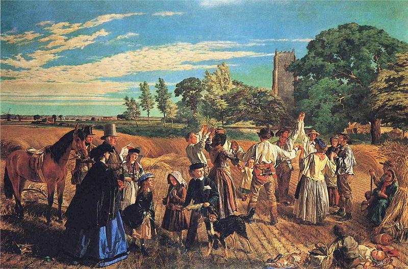 William Maw Egley A Harvest Scene in Norfolk Sweden oil painting art